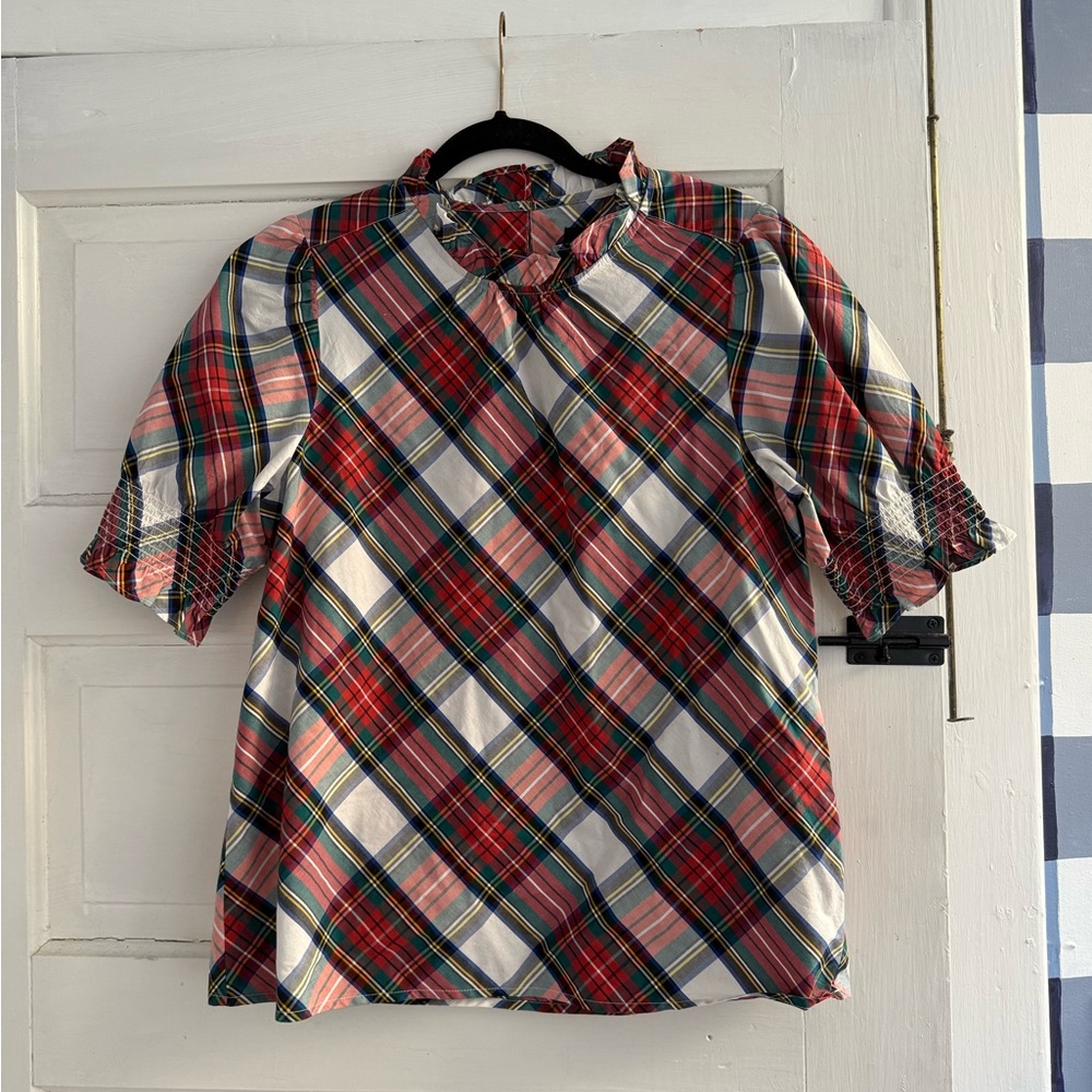 Jcrew plaid blouse